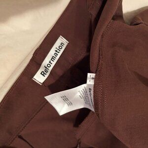 Reformation Mason pants in Brown